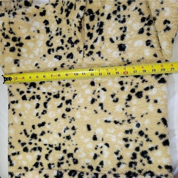 Loft Outlet Cozy Up Sherpa Quarter Button Jacket Cheetah small petite - Picture 9 of 9